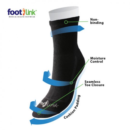 Seamless Cotton Socks (3/4 Crew) - Diabetic Socks For Men & Women